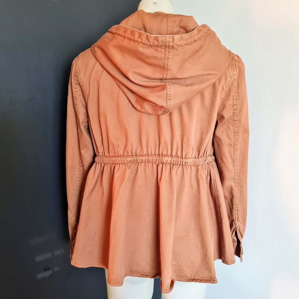 WITCHERY tan hooded parka coat jacket S - Picture 3 of 4